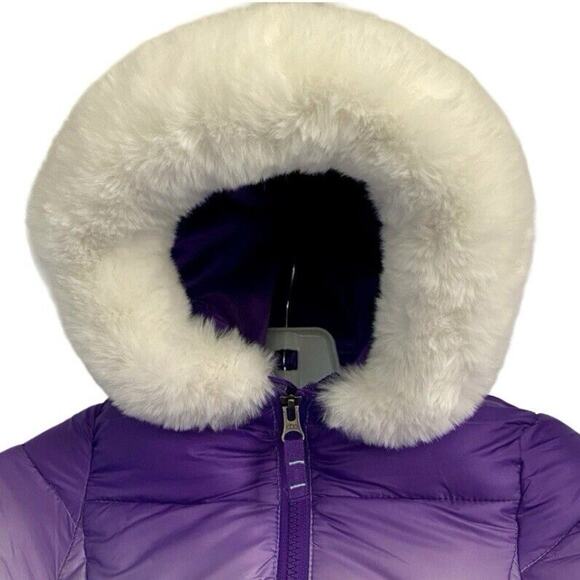 Snozu Puffer Jacket Fleece Lined Ombré Purple Turquoise White Toddler Girl's 2T - Picture 6 of 13
